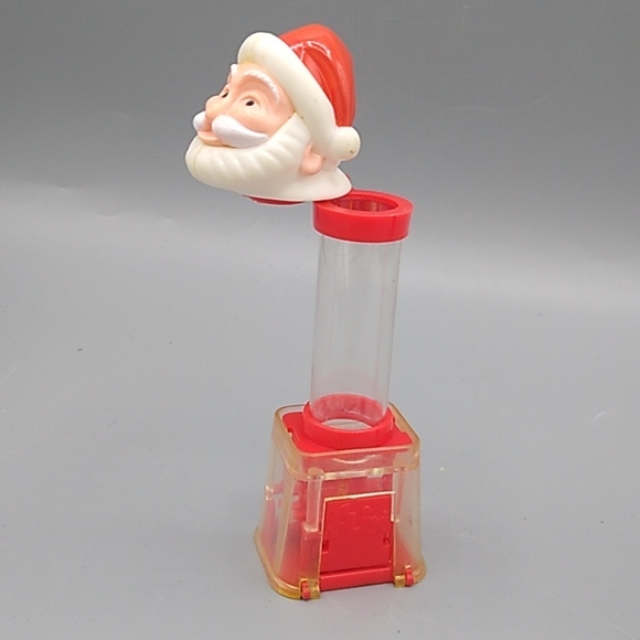 Santa Candy Dispensers PEZ Dispenser FLIX Mini Gumball Dispenser Set 2 Vintage - Picture 12 of 13